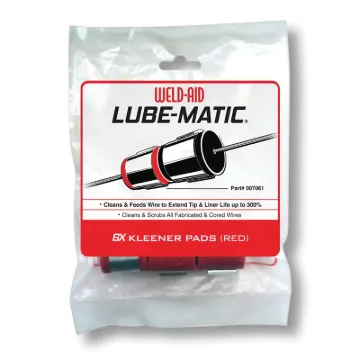 Weld-Aid® 007061 LUBE-MATIC® Untreated Kleener Pad, Red