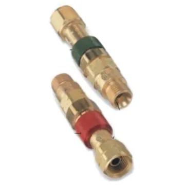 Western Enterprises® QDB10 Torch-to-Hose Quick-Connect Set With Check Valves, 9/16-18 Nominal, Brass, Domestic