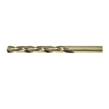 Drillco 500A116 Type J Heavy Duty Jobber Length Drill Bit, 1/4 in Drill - Fraction, 0.25 in Drill - Decimal Inch, 135 deg Point, Cobalt, Bronze