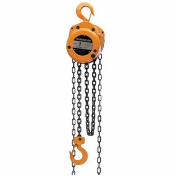 Picture of HARRINGTON CF010-10 CF Series Manual Chain Hoist, 1 ton Load, 10 ft H Lifting, 14-5/8 in Min Between Hooks, 1-1/8 in Hook Opening, 72 lb Rated