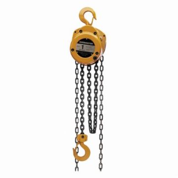 Picture of HARRINGTON CF020-10 CF Series Portable Hand Chain Hoist, 2 ton Load, 10 ft H Lifting, 20.1 in Min Between Hooks, 1.4 in Hook Opening, 80 lb Rated