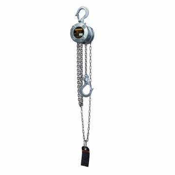 Picture of HARRINGTON CX005-20 Mini Hand Chain Hoist, 0.5 ton Load, 20 ft H Lifting, 10.2 in Min Between Hooks, 1 in Hook Opening, 42 lb Rated