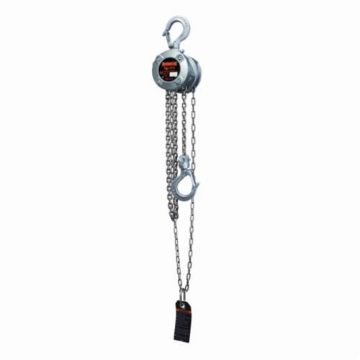 Picture of HARRINGTON CX003-10 CX Series Compact Low Headroom Mini Hand Chain Hoist, 0.25 ton Load, 10 ft H Lifting, 8-1/2 in Min Between Hooks, 0.8 in Hook Opening, 33 lb Rated