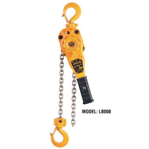 Picture of HARRINGTON L5LB020-10 Heavy Duty Lever Chain Hoist, 2 ton Load, 10 ft H Lifting, 59 lb Rated, 1.4 in Hook Opening