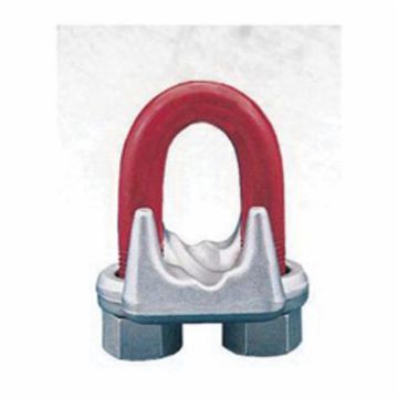 Picture of Crosby® 1010033 Red-U-Bolt® G-450 Wire Rope Clip, 3/16 in, Steel, 2 Clips, 3-3/4 in Rope Turn Back