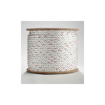 Picture of Erin Rope PDTW160600 3-Strand Twisted Combination Rope, 1/2 in Dia x 600 ft L, White, Poly-Dacron