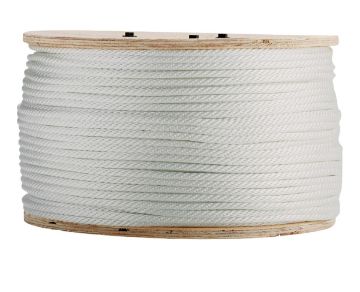 Picture of Erin Rope SBN081000PR Solid Braided Rope, 1/4 in Dia 1000 ft L, White, Nylon