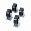 Picture of Crescent® 1-321990 JOBSITE™ Heavy Duty Caster Set, 3600 lb Load Capacity, 6 in Dia Wheel, 2 in W Wheel, Polyolefin