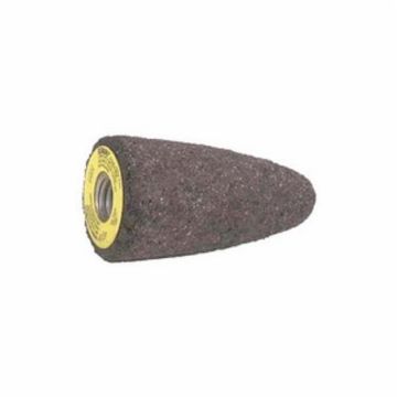 Picture of Norton® Gemini® 61463622190 57A24-R Portable Snagging Cone, 1-1/2 in Max Diameter, 3 in THK Head, 24 Grit, Coarse Grade, Aluminum Oxide Abrasive