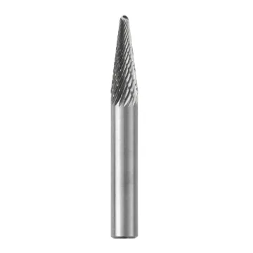 Picture of SGS Pro® 15178 Universal SL Imperial Carbide Burr, Radius End, Taper Head, 1/4 in Dia Head, 5/8 in L of Cut, 2 in OAL, Double Cut