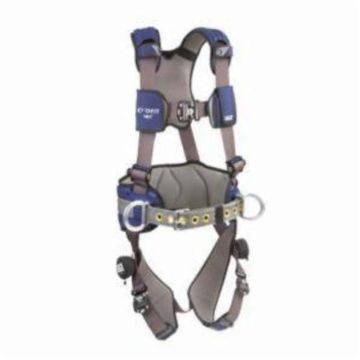 3M™ DBI-SALA® 7100239858 X300 Construction Harness, L, 420 lb Load, Polyester Strap, Quick-Connect Leg Strap Buckle, D-Ring Shoulder Strap Buckle, Gray
