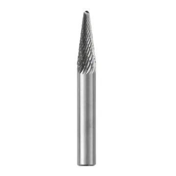 SGS Pro® 15228 Universal SL Imperial Carbide Burr, Radius End, Taper Head, 3/8 in Dia Head, 1-1/16 in L of Cut, 2-15/16 in OAL, Double Cut