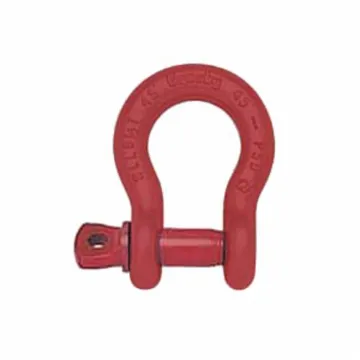 Crosby® 1018384 Self-Colored Anchor Shackle, 0.5 ton Load, 1/4 in, 1/4 in Dia Screw Pin, Painted Red