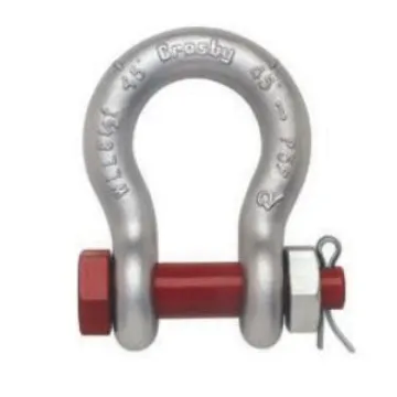 Crosby® 1019631 Anchor Shackle, 17 ton Load, 1-1/2 in, 1.66 in Dia Bolt Pin, Hot Dipped Galvanized