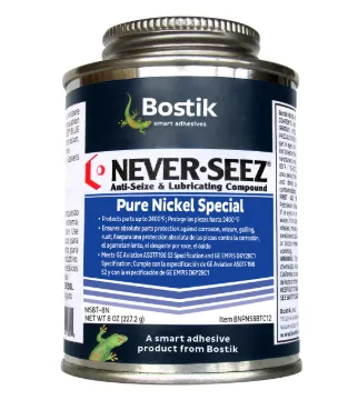 Never-Seez 30803818 535 Anti-Seize Compound Anti-Seize Lubricating Compound, 8 oz Brush Top Can, Paste Form, Silver