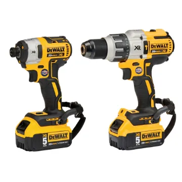 DeWALT® DCK299P2LR Cordless Combination Kit With LANYARD READY™ Attachment Point, Tools: Hammer Drill and Impact Driver, 20 VDC, 5 Ah Lithium-Ion Li-Ion Battery, 1.25 hr Time to Charge