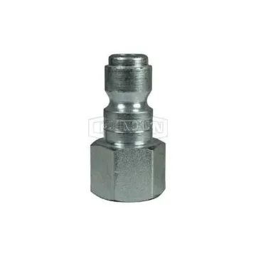 Dixon® DCP18 Air Chief Industrial Female Quick Connect Plug, 1/2-14 Nominal, Quick Connect Plug x NPTF, 300 psi Pressure, Steel, Domestic