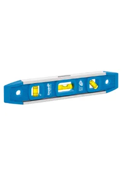 Empire® 581-9 Magnetic Torpedo Level, 9 in L, 3 Vials, Polycast, (1) Level/(1) 45 deg/(1) Plumb Vial Position, 0.001 in Accuracy