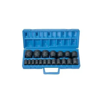 GP® 1319 Standard Length Socket Set, 6 Points, 1/2 in Drive, 19 Pieces, Included Socket Size: 3/8 to 1/2 in, Molded Storage Case Container