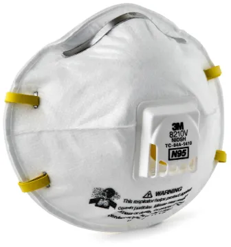 3M™ 8210V Standard Respirator, Resists: Non-Oil Based Particles