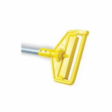 Rubbermaid  Invader  FGH136000000 Wet Mop Handle, 60 in L, Aluminum, Slide-On Connection, Yellow