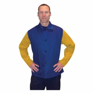 Tillman™ 9230XL Unlined Welding Jacket, XL, Westex® FR7A® Cotton, Royal Blue, Resists: Flame and Heat