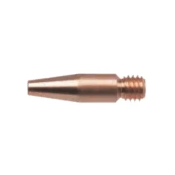 Tweco® 11T-35 Tapered Threaded Contact Tip, 0.035 in Wire, 0.044 in ID Tip, M6x1 Thread, For Use With Gas Diffuser/MIG Gun, Copper Alloy, Smooth