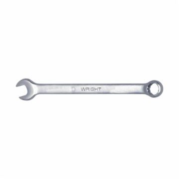 WRIGHTGrip™ 1146 Flat Stem Heavy Duty Combination Wrench, 1-7/16 in, 12 Points, 15 deg Offset, 21 in OAL, Satin, ASME B107.100