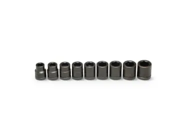 Wright Tool 609 Impact Socket Set, 6 Points, 3/4 in Drive, 9 Pieces, Included Socket Size: 3/4 to 1-1/4 in