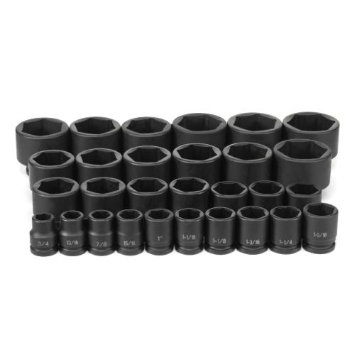 . GP® 8029 Standard Length Socket Set, Imperial, 6 Points, 3/4 in, 29 ...