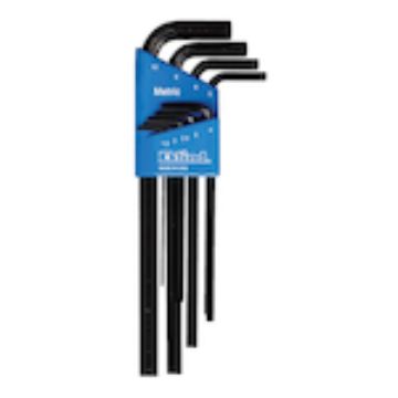 Picture of Eklind® 10609 Hex-L® Long Key Set With Holder, 9 Pieces, 1.5 to 10 mm Hex, L-Handle Handle, ANSI B18.3, Alloy Steel, Black Oxide