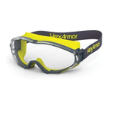 Picture of HexArmor® 12-10001-02 LT300 Goggles, TruShield® Clear, Yes % UV Protection, Cloth Strap, ANSI Z87.1.2015, CE EN166, CSA Z94.3, High Impact Rated Z87+