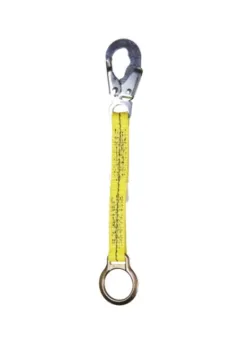 GUARDIAN FALL PROTECTION 01121 Lightweight Non-Shock Absorbing Extension Lanyard, 130 to 310 lb Load Capacity, 18 in L, Nylon/Polyester Line, 1 Legs, Snap Hook Anchorage Connection, Snap Hook Harness Connection Hook