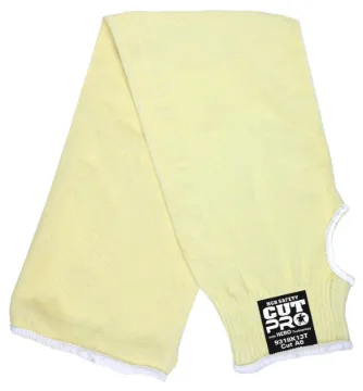 MCR Safety 9318K13T Hero™ Cut-Resistant Sleeve With Thumb Slot, 18 in L x 13 ga THK, DuPont™ Kevlar®/Stainless Steel/Nylon Fiber, Yellow