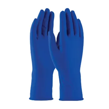 PIP® 2550/M Heavy Weight Disposable Gloves, M, Latex, Blue, 11-1/2 in L, Non-Powdered, Textured, 14 mil THK, Application Type: Exam/Medical Grade, Ambidextrous Hand