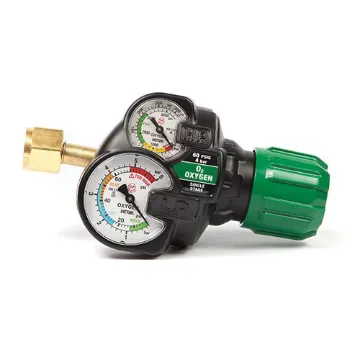 Victor  by ESAB  EDGE  0781-3601 2.0 Generation-2 Heavy Duty High Capacity Patented Single Stage Regulator, Gas Service Oxygen, Cylinder Regulator Supply, CGA 540 Inlet x 9/16-18 RH Outlet, 2-1/2 in Gauge