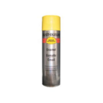 Picture of Rust-Oleum® V2143838 V2100 System Enamel Spray Paint, 15 oz Container, Liquid Form, Safety Yellow, 12 to 20 sq-ft/can Coverage