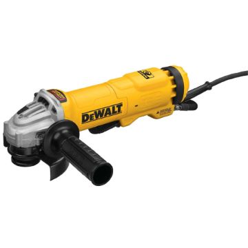 Picture of DeWALT® DWE4222N Heavy Duty Small Electric Angle Grinder With Brake and No-Lock On, 4-1/2 in Dia Wheel, 5/8-11 UNC Arbor/Shank, 120 VAC, Black/Yellow, Yes, Non-Locking Paddle Switch