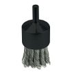 Picture of Weiler® 10031 Stem Mount End Brush, 1-1/8 in Dia Brush, Knot, 0.014 in Dia Filament/Wire, Stainless Steel Fill, 7/8 in L Trim