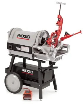 RIDGID  26092 1224 Kit Threading Machine Kit, 1/2 to 4 in Pipe, 18-1/2 in L x 72-1/2 in W, 1/4 to 2 in Bolt, 120 VAC, 1.5 hp, 36/12 rpm Speed