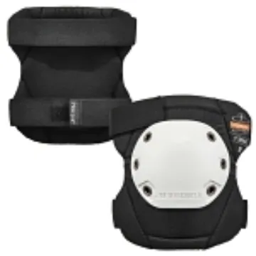 ProFlex® 18301 300HL Rounded Cap Knee Pads, NBR Foam Pad, Hook and Loop Closure, White