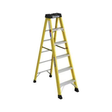 WERNER® 6106 6100 Type IA Single Sided Step Ladder, 6 ft H Ladder, 300 lb Load, Fiberglass