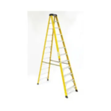 WERNER® 6112 6100 Type IA Single Sided Step Ladder, 12 ft H Ladder, 300 lb Load, 11 Steps, Fiberglass