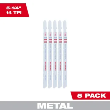Milwaukee® 48-42-5192 Heavy Duty Jig Saw Blade, 5-1/4 in L x 9/32 in W, 14 TPI, Bi-Metal Cutting Edge, Bi-Metal Body