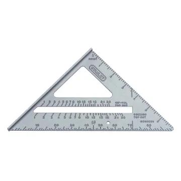 Stanley® 46-067 Quick Square® Layout Tool, 10-1/8 x 6-7/8 in, 1/8 in Graduation, 90 deg, 6-7/8 in Tongue, Aluminum