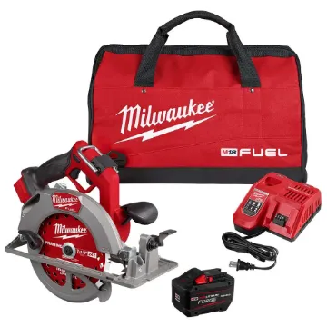 Milwaukee® 2834-21HD M18 FUEL™ Cordless Circular Saw Kit, 7-1/4 in Dia Blade, 18 V, 2.062, 2.625 in D Cutting Lithium Battery, Right Blade Side