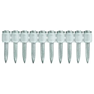 HILTI 237346 Premium Collated Nail, 0.157 in Dia x 0.875 in L, 0.63 to 2.83 in L, Galvanized Zinc Coated, HRC 58 Carbon Steel