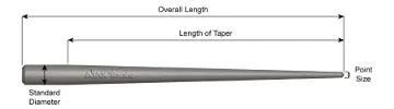 Ajax 645 CB-12 Anchor Post Steel Anchor Post, 8 in OAL