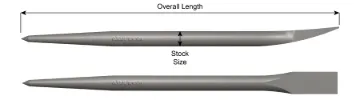 Ajax 9154 Pry Bar Round Stock Pry Bar, 54 in OAL