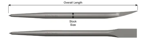 Ajax 9154 Pry Bar Round Stock Pry Bar, 54 in OAL